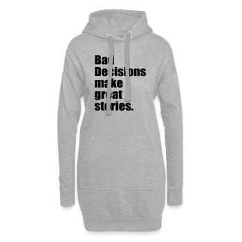 bad decisions - Hoodie-Kleid - Grau meliert - Vorne
