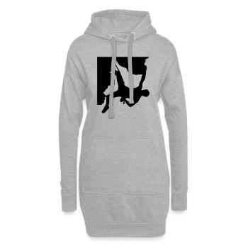hang on - Hoodie-Kleid - Grau meliert - Vorne