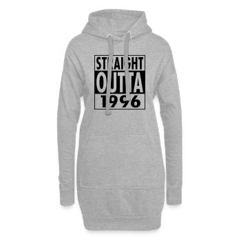 Straight Outta 1996 - Hoodie-Kleid - Grau meliert - Vorne