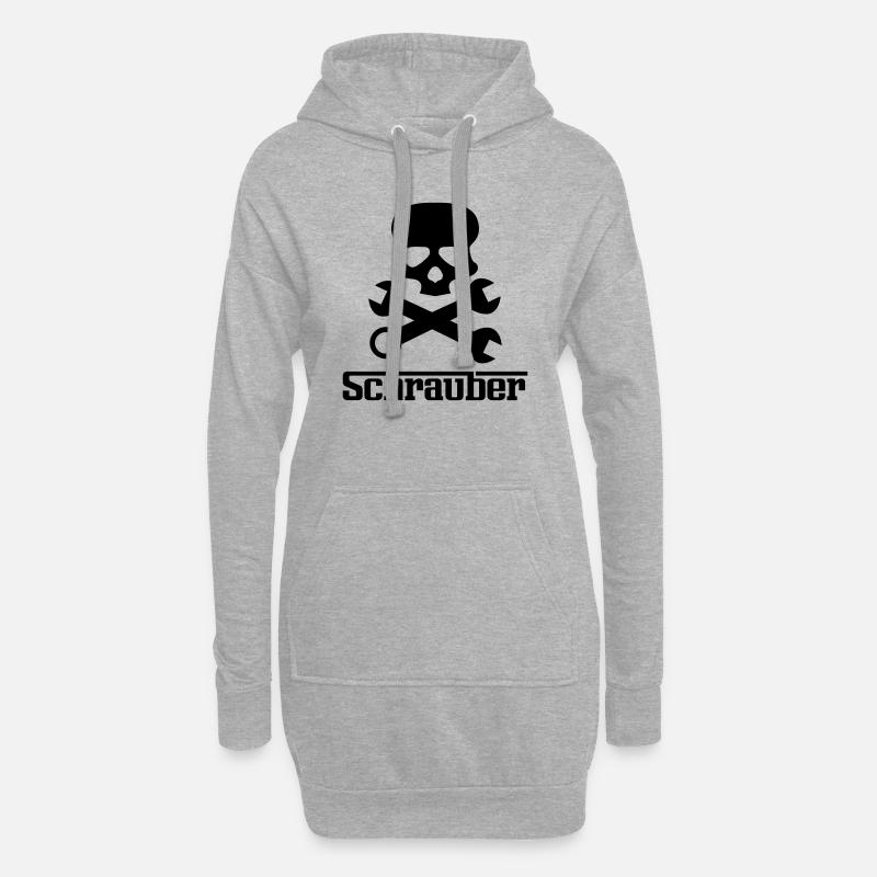 schrauber - Hoodie-Kleid - Grau meliert