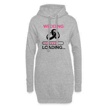 wedding loading - Stag do - hen party - Hoodie-Kleid - Grau meliert - Vorne