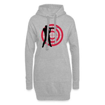 sportschuetze_2c - Hoodie-Kleid - Grau meliert - Vorne