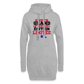 super grand frère édition limitée - Sweat-shirt à capuche long Femme - gris chiné - Devant