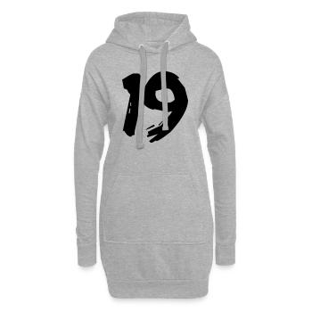 Brushed 19 - Hoodie-Kleid - Grau meliert - Vorne