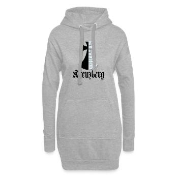 kreuzberg_wappen_dark - Hoodie-Kleid - Grau meliert - Vorne