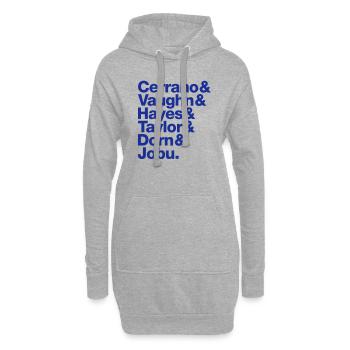 Le T-shirt des Indians de Cleveland - Sweat-shirt à capuche long Femme - gris chiné - Devant