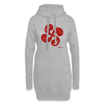 Croix Basque sport - Sweat-shirt à capuche long Femme - gris chiné - Devant
