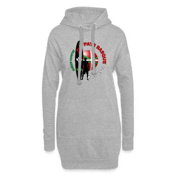 basque surfing 003 - Sweat-shirt à capuche long Femme - gris chiné - Devant