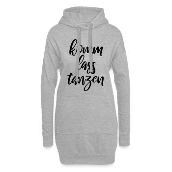 Komm lass tanzen - Hoodie-Kleid - Grau meliert - Vorne
