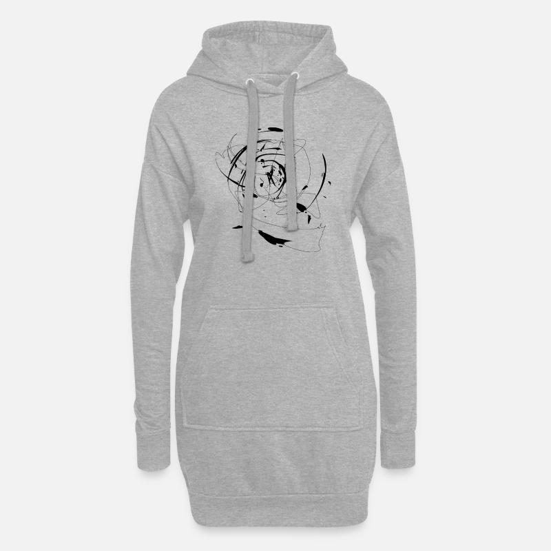 Kunst & Design - Hoodie-Kleid - Grau meliert