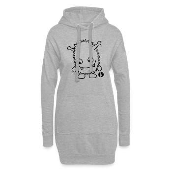 Monster - Hoodie-Kleid - Grau meliert - Vorne