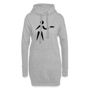 Discgolf - Hoodie-Kleid - Grau meliert - Vorne