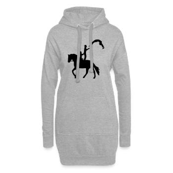Voltigieren Dreierübung Überschlag rückwärts - Hoodie-Kleid - Grau meliert - Vorne