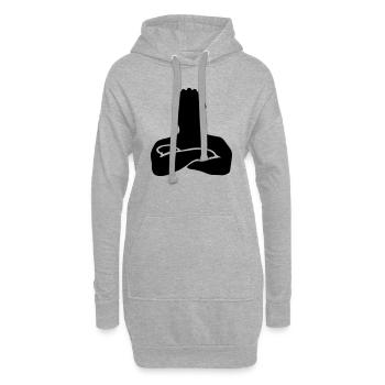 chef - Hoodie-Kleid - Grau meliert - Vorne