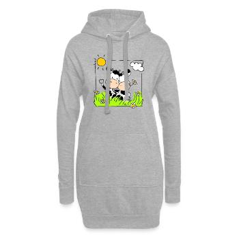 Cow Friends - Hoodie-Kleid - Grau meliert - Vorne