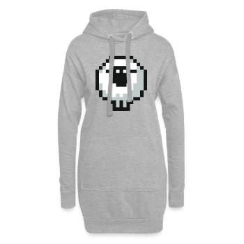 Pixel Sheep - Hoodie-Kleid - Grau meliert - Vorne