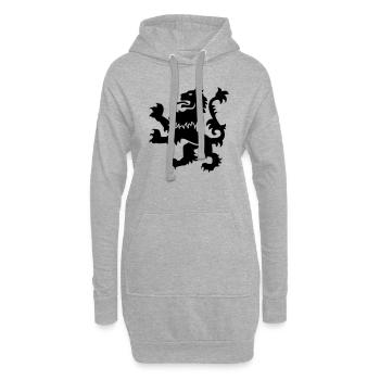 Lion - Hoodie Dress - heather grey - Front