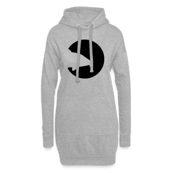 Karpfen - Hoodie-Kleid - Grau meliert - Vorne