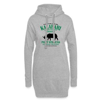 Kalahari Rhino - Sweat-shirt à capuche long Femme - gris chiné - Devant