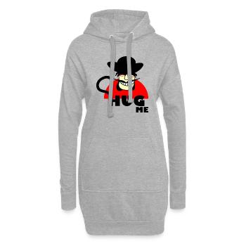Mr. Hug - Sweat-shirt à capuche long Femme - gris chiné - Devant