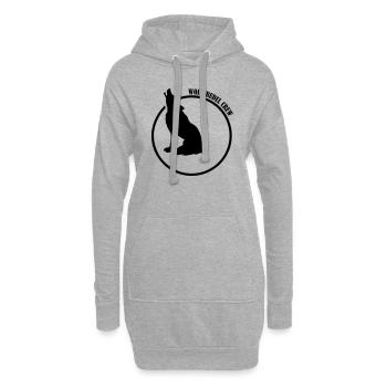 wolfsrudel_crew_01 - Hoodie-Kleid - Grau meliert - Vorne