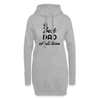 Papa Fête des Pères Naissance Bébé Anniversaire - Sweat-shirt à capuche long Femme - gris chiné - Devant