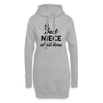 Nièce / Neveu / Oncle / Tante - Sweat-shirt à capuche long Femme - gris chiné - Devant