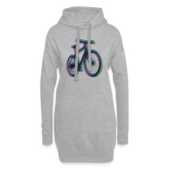 Bike Fahrrad Outdoor Fun Radsport Radtour Freiheit - Hoodie-Kleid - Grau meliert - Vorne