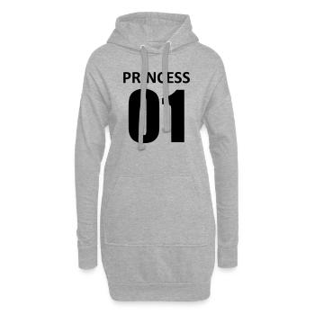 princess 01 - Hoodie-Kleid - Grau meliert - Vorne