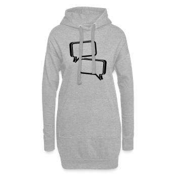 sprechblasen 3d - Hoodie-Kleid - Grau meliert - Vorne