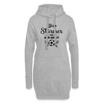 der beste stürmer - Hoodie-Kleid - Grau meliert - Vorne