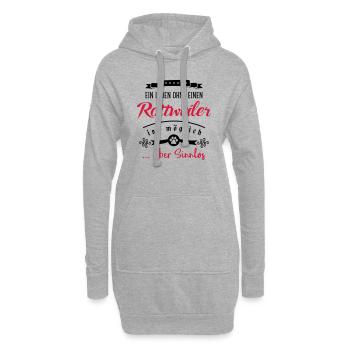 rottweiler leben sinnlos - Hoodie-Kleid - Grau meliert - Vorne