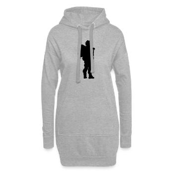 Special forces soldier, Spezialkräfte Soldat - Hoodie-Kleid - Grau meliert - Vorne