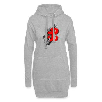 PW Znak Polski Walczącej Polska patriota, kotwica - Hoodie-Kleid - Grau meliert - Vorne