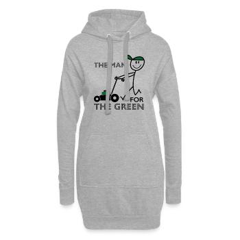 Des phrases drôles pour les jardiniers - Sweat-shirt à capuche long Femme - gris chiné - Devant