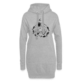 Norwegenliebe - Hoodie-Kleid - Grau meliert - Vorne