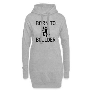 Bouldern Klettern Climbing - Hoodie-Kleid - Grau meliert - Vorne