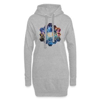 jwst James Webb Space Telescope - Hoodie-Kleid - Grau meliert - Vorne