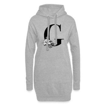 Buchstabe G - Hoodie-Kleid - Grau meliert - Vorne