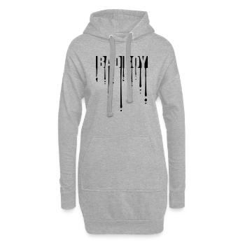 Graffiti Bad Boy - Sweat-shirt à capuche long Femme - gris chiné - Devant