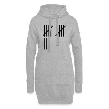 12 Rayures - Sweat-shirt à capuche long Femme - gris chiné - Devant