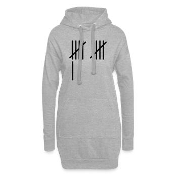 11 Rayures - Sweat-shirt à capuche long Femme - gris chiné - Devant
