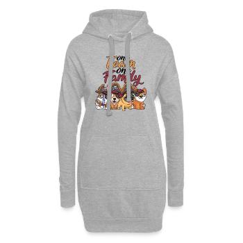 équipe famille chien pirate chef de département spruch - Sweat-shirt à capuche long Femme - gris chiné - Devant