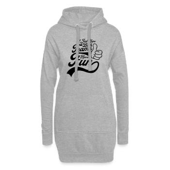 Both Teams Have Fun - Hoodie-Kleid - Grau meliert - Vorne