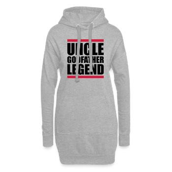 Uncle Godfather Legend Zitat - Hoodie-Kleid - Grau meliert - Vorne