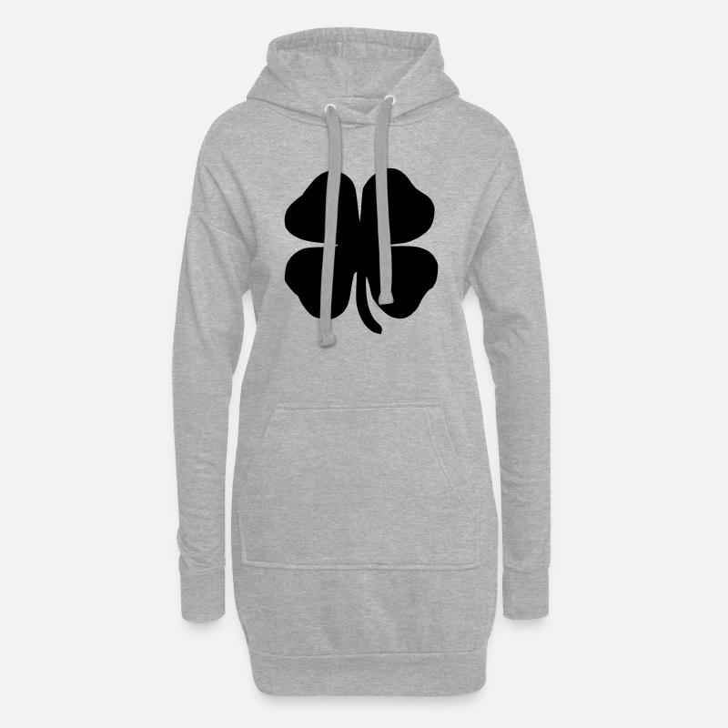 4-BLÄTTRIGER KLEE - Hoodie-Kleid - Grau meliert