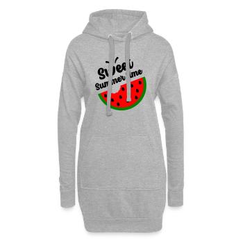 Sweet Summer Time Design - Hoodie-Kleid - Grau meliert - Vorne