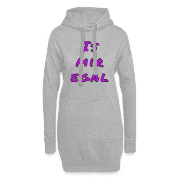 Is mir egal - Hoodie-Kleid - Grau meliert - Vorne