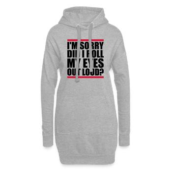 Roulez mes yeux - Sweat-shirt à capuche long Femme - gris chiné - Devant