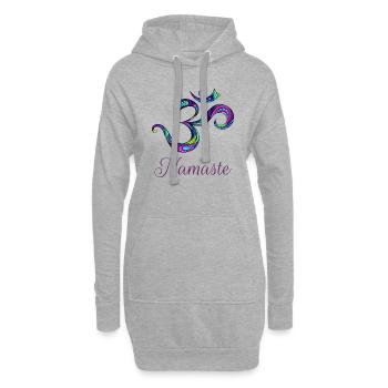 Om Zeichen für Yoga Schüler Yoga Klasse Outfit - Hoodie-Kleid - Grau meliert - Vorne